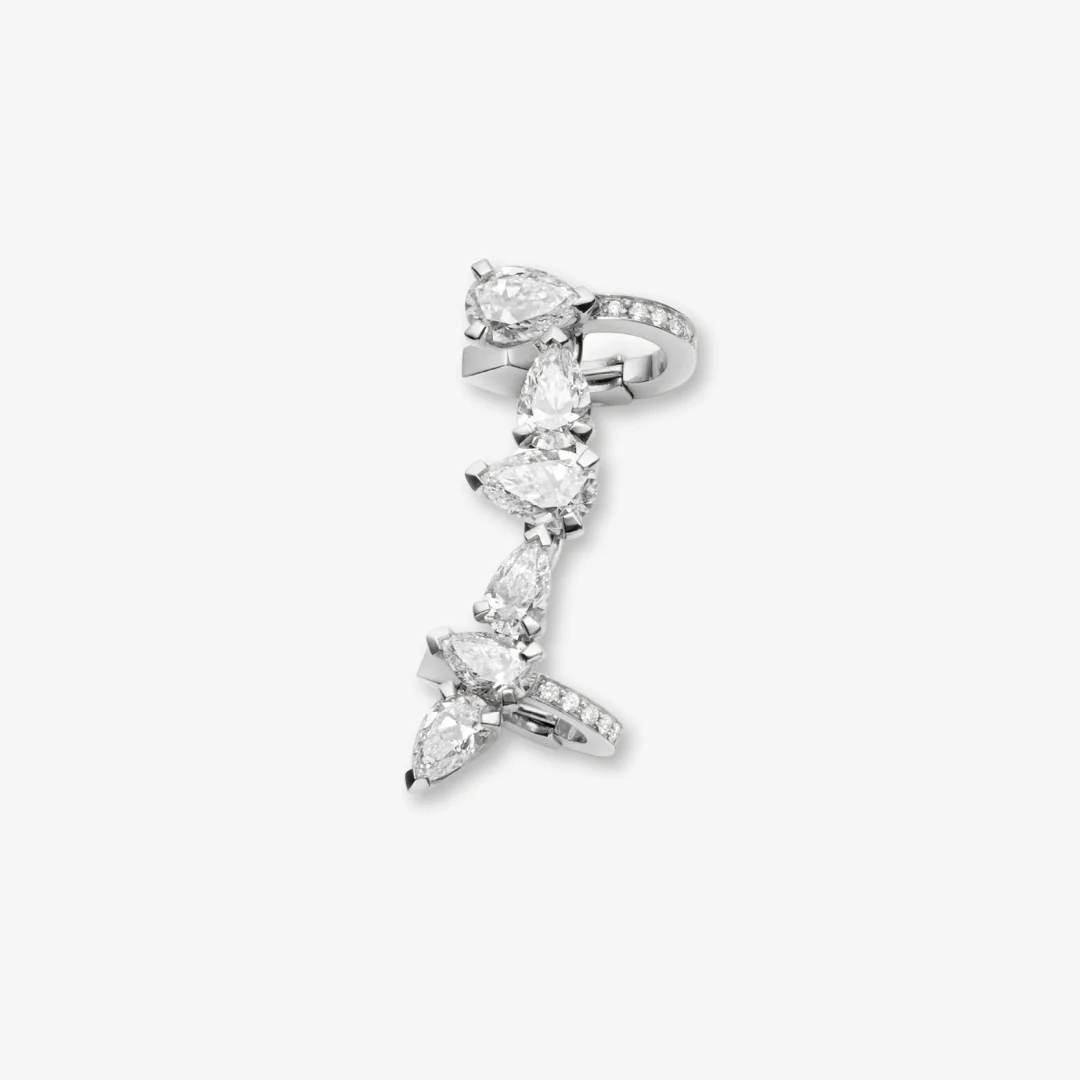 Serti sur Vide earcuff set with 6 diamonds - Image 3