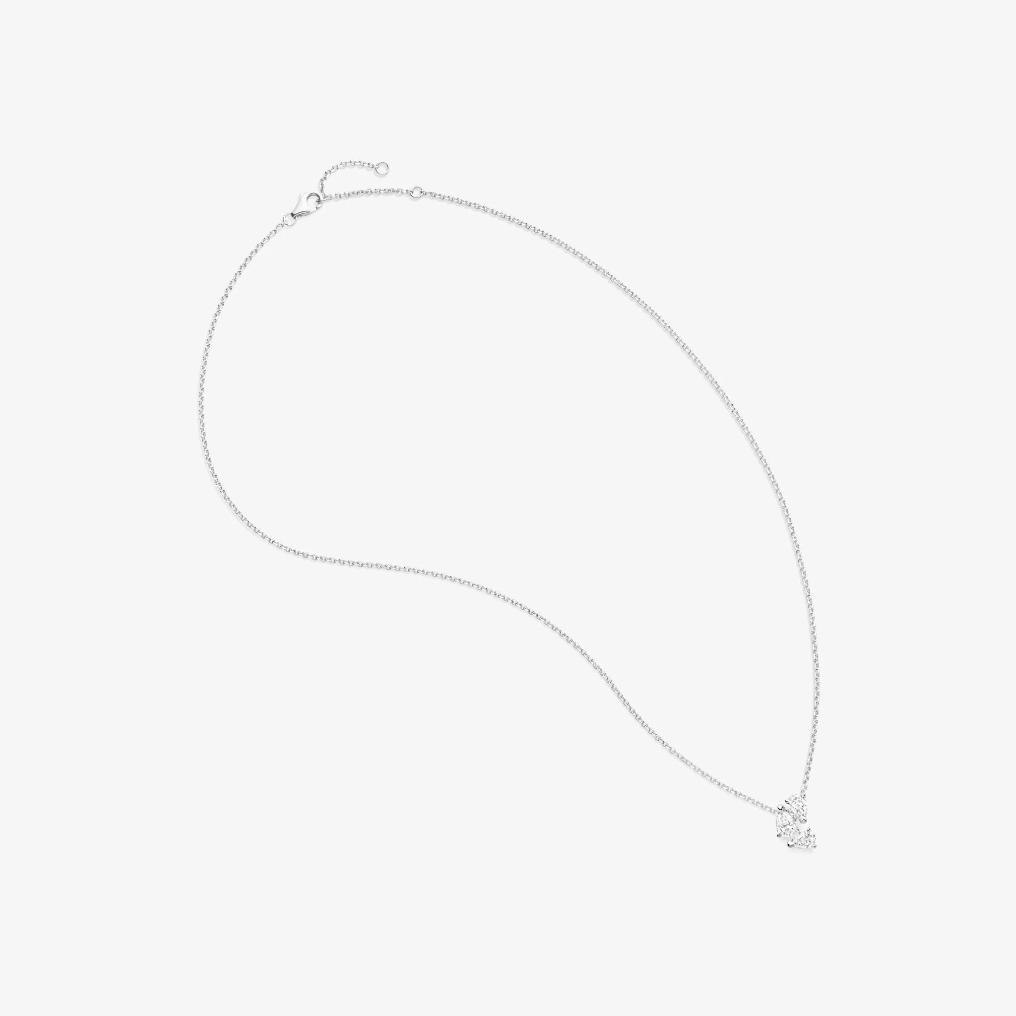 Serti sur Vide pendant set with 3 diamonds - Image 3