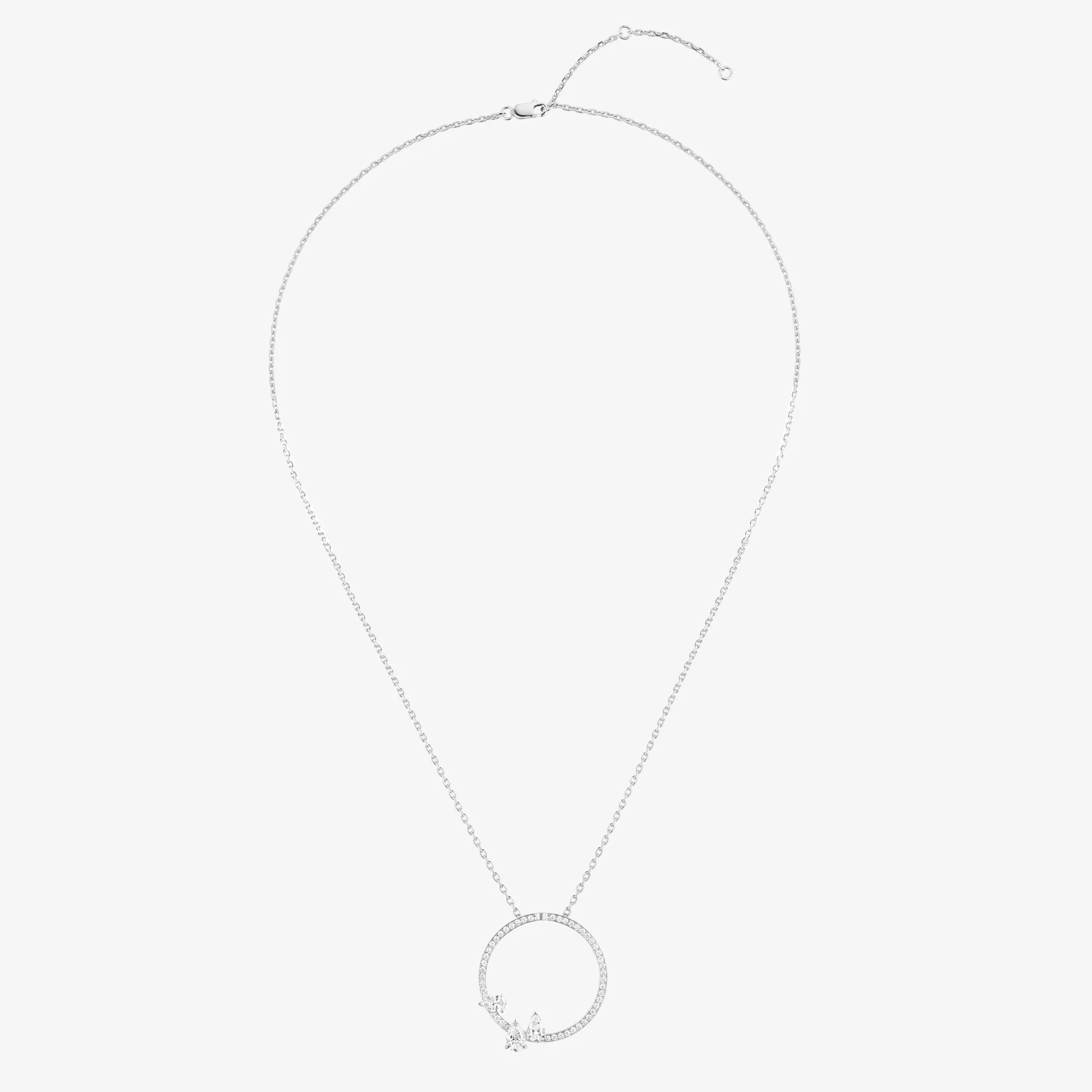 Serti sur Vide pendant set with 3 diamonds - Image 3